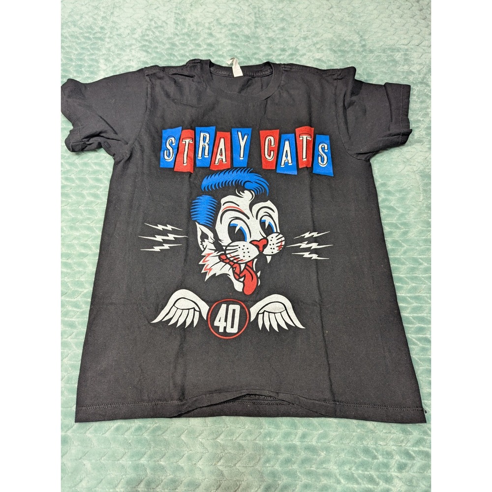 Stray Cats 40 Years Anniversary Tour 2019 T-Shirt Black Small Alstyle Rockabilly